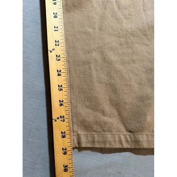 Quasi Pleated Jeans Mens 30 Beige Denim Straight Pocketed Men 30X29.